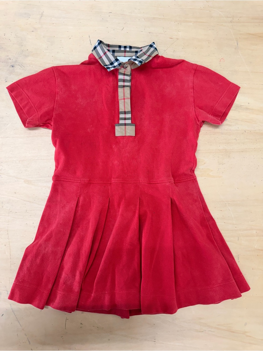 Burberry Girls Nova Check Red Dress Size 8 Years
